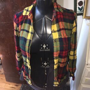 American Eagle Ah-mazingly soft lumberjack flannel boyfriend fit XS shirt